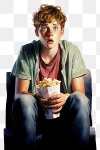 PNG Popcorn sitting food teen. 