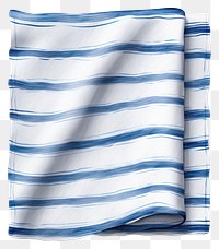 PNG Striped folded towel blue. 