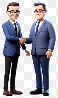 PNG Handshake cartoon adult men. AI generated Image by rawpixel.