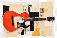 PNG Collage guitar art electronics. AI generated Image by rawpixel.