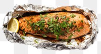 PNG Salmon seafood meat foil. 