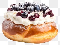 PNG Blueberry dessert pastry fruit. AI generated Image by rawpixel.