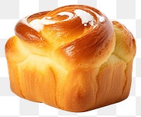 PNG Brioche bread food white background. AI generated Image by rawpixel.