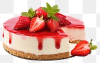 PNG Strawberry cheesecake dessert fruit. 