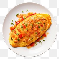 PNG Omelette plate food vegetable. AI generated Image by rawpixel.