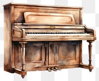 PNG Piano keyboard brown old. 