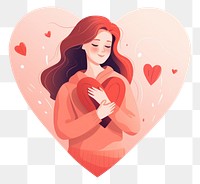 PNG Drawing adult heart woman. 