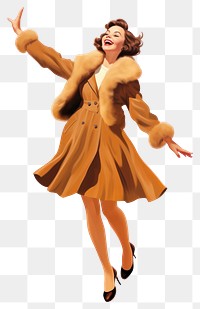 PNG Coat footwear dancing dress. AI generated Image by rawpixel.