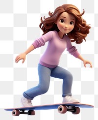 PNG Skateboard footwear figurine cartoon. 