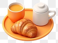 PNG Croissant breakfast bread plate. 