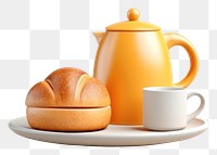 PNG  Porcelain teapot saucer food. AI generated Image by rawpixel.