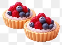 PNG Raspberry blueberry dessert cupcake. AI generated Image by rawpixel.