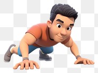 PNG Cartoon white background determination exercising. AI generated Image by rawpixel.