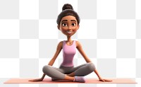 PNG Sitting cartoon yoga  