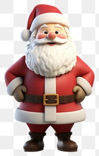 PNG Cartoon toy white background santa claus. 