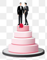 PNG Wedding cake dessert men. AI generated Image by rawpixel.