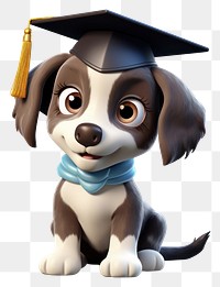 PNG Graduation puppy cute representation. AI generated Image by rawpixel.
