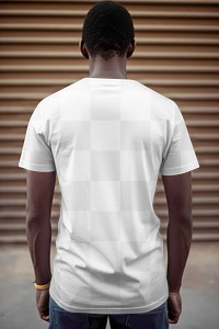 Basic t-shirt png, transparent mockup