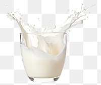 PNG Milk splashing dairy drink. 