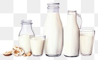 PNG Dairy milk beverage glass. 