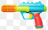 PNG Gun toy white background aggression. 