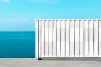 Shipping container, png transparent mockup