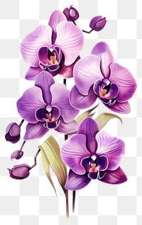 PNG Orchid flower plant purple. 