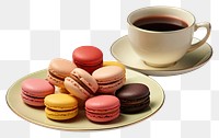 PNG Macarons plate food tea. 