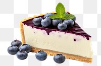 PNG Cheesecake blueberry dessert fruit. AI generated Image by rawpixel.