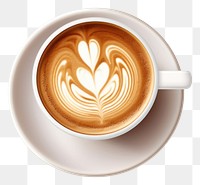 PNG Coffee latte drink cup. AI generated Image by rawpixel.