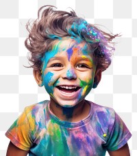 PNG Holi celebration portrait festival. 