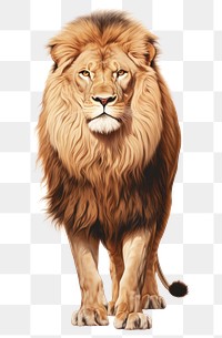 PNG Mammal animal lion white background