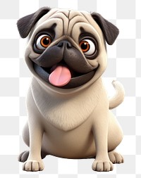 PNG Pug cartoon animal mammal