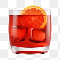 PNG Drink cocktail negroni fruit. AI generated Image by rawpixel.