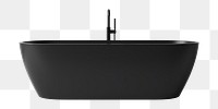 PNG Bathtub black sink simplicity. AI generated Image by rawpixel.