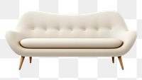 PNG  Furniture white sofa white background. AI generated Image by rawpixel.