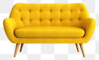 PNG Furniture armchair yellow sofa. 