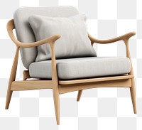 PNG Furniture armchair white background comfortable. 