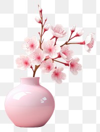 PNG Flower blossom plant vase. AI generated Image by rawpixel.