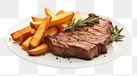 PNG Plate beef steak slice