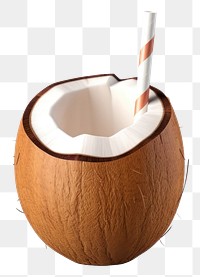 PNG Coconut fruit food transparent background. 