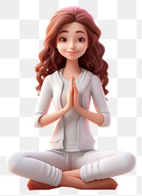 PNG Cartoon yoga doll toy. AI generated Image by rawpixel.