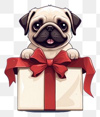 PNG Pug mammal animal gift. 