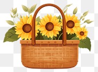 PNG Sunflower handbag basket plant. 