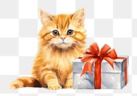 PNG Mammal animal kitten gift. AI generated Image by rawpixel.