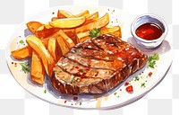 PNG Steak ketchup meat food. AI generated Image by rawpixel.