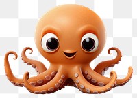 PNG Octopus animal cute white background. AI generated Image by rawpixel.