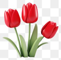 PNG Tulip flower plant red. AI generated Image by rawpixel.