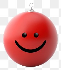 PNG Christmas smiling sphere white background. AI generated Image by rawpixel.