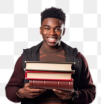 PNG Portrait reading holding student. AI generated Image by rawpixel.